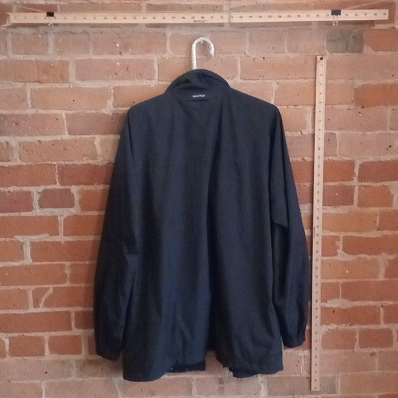 Nautica Windbreaker Mens Large Black - Picture 3 of 6